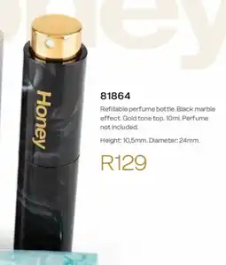 Honey Fashion Accessories Honey refillable perfume bottle black marble effect offer