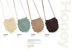 Honey Fashion Accessories Honey crochet raffia cross body bag offer