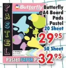 DB Cash And Carry Butterfly A4 Board Pads Pastel offer