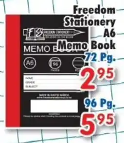 DB Cash And Carry Freedom Stationery A6 Memo Book offer
