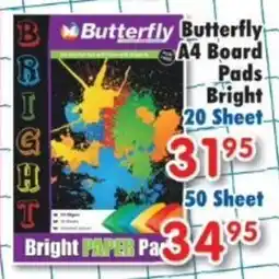 DB Cash And Carry Butterfly A4 Board Pads Bright offer