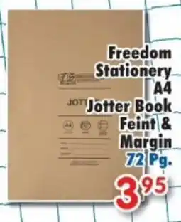DB Cash And Carry Freedom Stationery A4 Jotter Book Feint & Margin offer