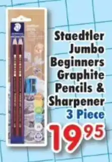 DB Cash And Carry Staedtler Jumbo Beginners Graphite Pencils & Sharpener offer