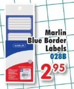 DB Cash And Carry Marlin Blue Border Labels 028B offer