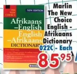 DB Cash And Carry Marlin The New Choice English English-Afrikaans Dictionary offer