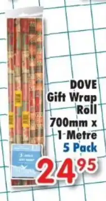 DB Cash And Carry DOVE Gift Wrap Roll offer