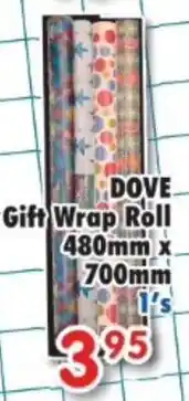 DB Cash And Carry Dove Gift Wrap Roll offer
