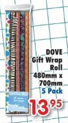 DB Cash And Carry Dove Gift Wrap Roll offer