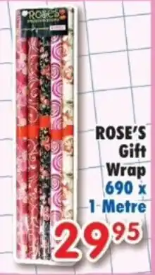 DB Cash And Carry Rose's Gift Wrap offer