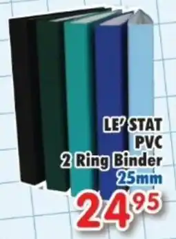 DB Cash And Carry LE' STAT PVC 2 Ring Binder offer