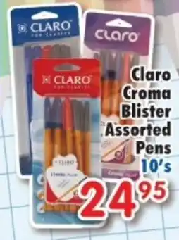 DB Cash And Carry Claro Croma Blister Assorted Pens offer
