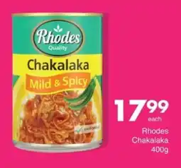 Save Rhodes Chakalaka offer