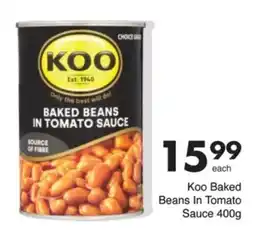 Save Koo Baked Beans In Tomato Sauce offer