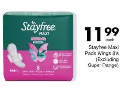 Save Stayfree Maxi Pads Wings offer