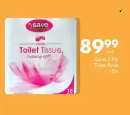 Save Save 2 Ply Toilet Rolls offer
