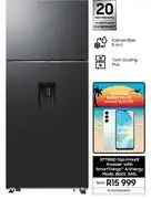 Samsung Samsung 540L RT7300D Top Mount Freezer With Smart Things AI Energy Mode Black RT53DG7B10B1FA offer