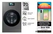 Samsung Samsung 18/11Kg Bespoke AI Washer/Dryer Combo With Heat Pump WD18DB8995BZFA+Galaxy A56 5G offer