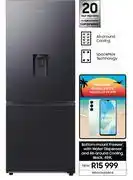 Samsung Samsung 459L Bottom Mount Freezer With Water Disp & All Around Cooling Black RB50DG632EB1FA offer