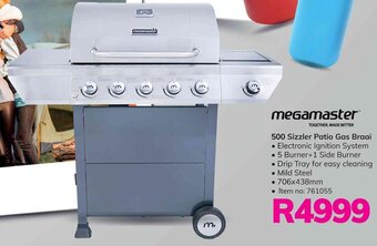 Game Megamaster 500 Sizzler Patio Gas Braai offer
