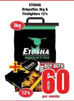 Boxer ETOSHA Briquettes 3kg & Firelighters 12's offer
