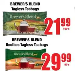 Boxer BREWER'S BLEND Tagless Teabags offer