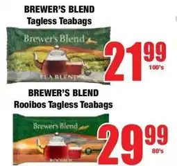 Boxer BREWER'S BLEND Tagless Teabags offer