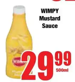 Boxer WIMPY Mustard Sauce offer