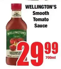 Boxer WELLINGTON'S Smooth Tomato Sauce offer
