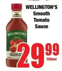 Boxer WELLINGTON'S Smooth Tomato Sauce offer