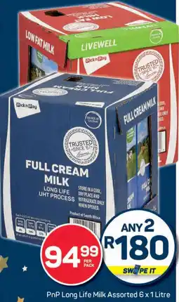 Pick n Pay PnP Long Life Milk Assorted offer