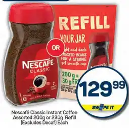 Pick n Pay Nescafé Classic Instant Coffee Assorted or Refill offer