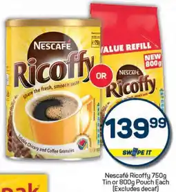 Pick n Pay Nescafé Ricoffy Tin or Pouch offer