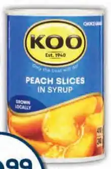 Pick n Pay Koo Peach Halves or Slices in Syrup offer
