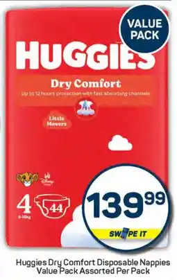 Pick n Pay Huggies Dry Comfort Disposable Nappies Value Pack Assorted offer