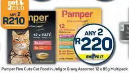 Pick n Pay Pamper Fine Cuts Cat Food in Jelly or Gravy Assorted Multipack offer