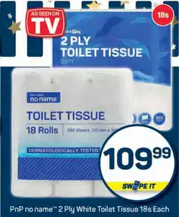 Pick n Pay PnP no name 2 Ply White Toilet Tissue offer