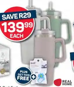 Pick n Pay REAL HOME Stainless Steel Double Wall Tumbler Assorted Colours offer