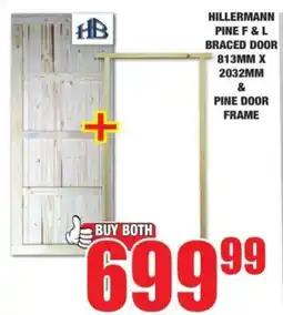 Boxer Hillermann pine f & l braced door & pine door frame offer