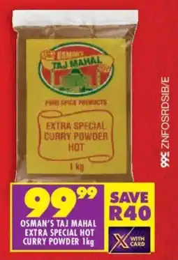 Shoprite Osman's taj mahal extra special hot curry powder offer