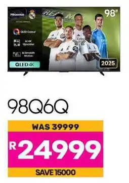 Game Hisense 98" QLED 4K Smart TV offer