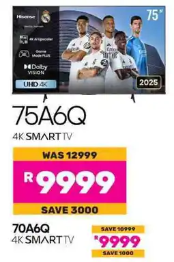 Game Hisense 75" UHD 4K Smart TV offer