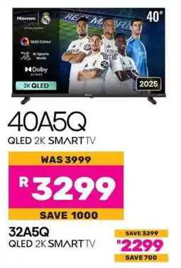 Game Hisense 40" QLED 2K Smart TV offer