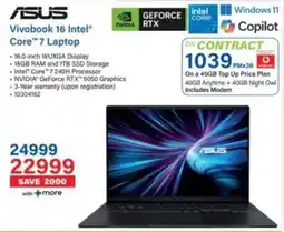 Incredible Connection ASUS Vivobook 16 Intel Core 7 Laptop offer