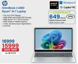 Incredible Connection HP OmniBook 3 AMD Ryzen AI 7 Laptop offer