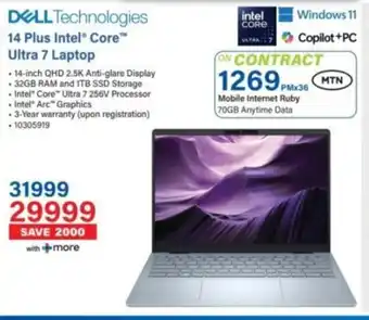 DELL 14 Plus Intel Core Ultra 7 Laptop