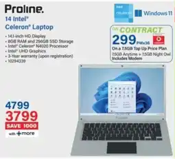 Incredible Connection Proline 14 Intel Celeron Laptop offer