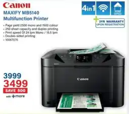 Incredible Connection Canon Maxify MB5140 Multifunction Printer offer
