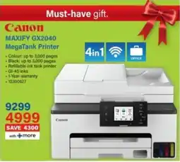 Incredible Connection Canon Maxify GX2040 MegaTank Printer offer