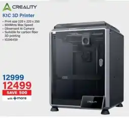 Incredible Connection Creality K1C 3D Printer offer