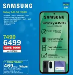 Incredible Connection Samsung Galaxy A36 5G 128GB offer